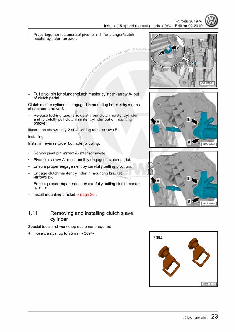 Beispielseite für Reparaturanleitung 2 Installed 5-speed manual gearbox 0A4