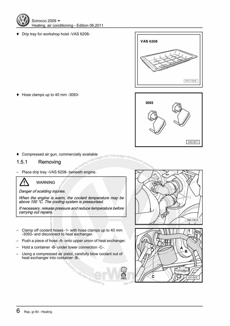 Beispielseite für Reparaturanleitung 2 Heating, air conditioning