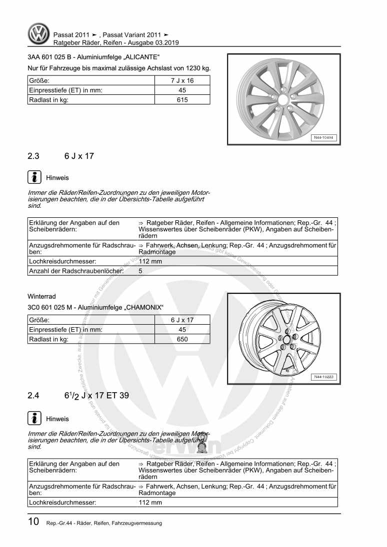 Examplepage for repair manual 3 Ratgeber Räder, Reifen