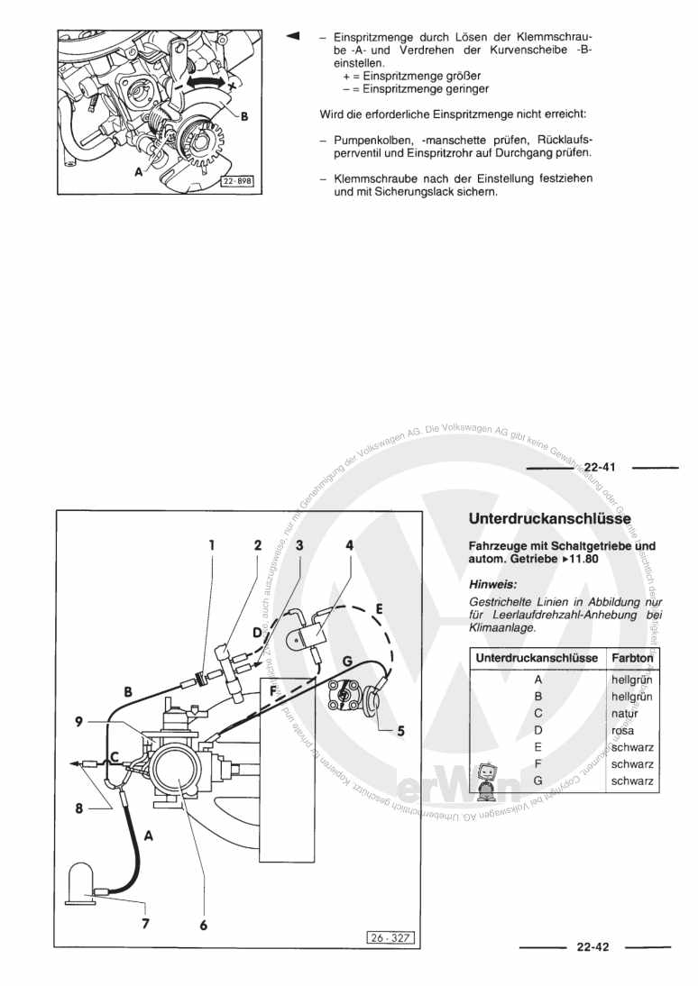 Examplepage for repair manual 2 1B3-, 2B2-, 2B5-, 2E2-Vergaser und Zündanlage EW,EX,FD,FN,FR,GH,JB,RE
