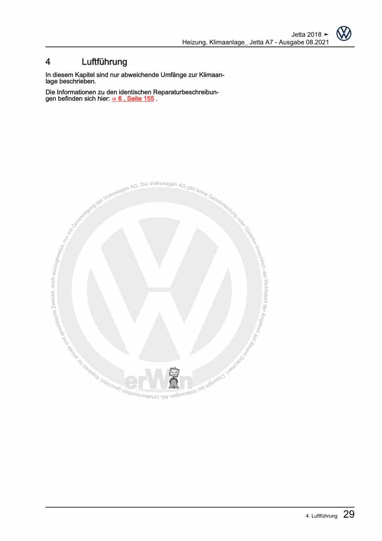 Beispielseite für Reparaturanleitung 2 Heizung, Klimaanlage_ Jetta A7