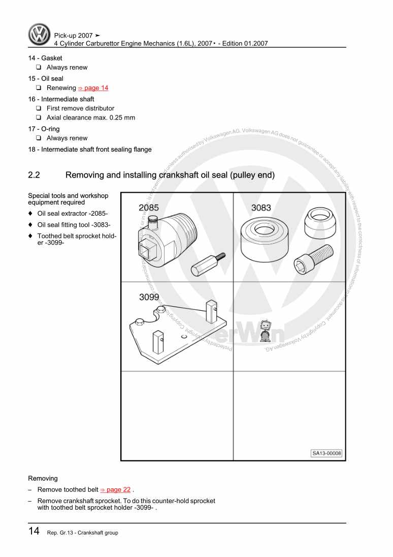 Beispielseite für Reparaturanleitung 2 4 Cylinder Carburettor Engine Mechanics (1.6L), 2007▸