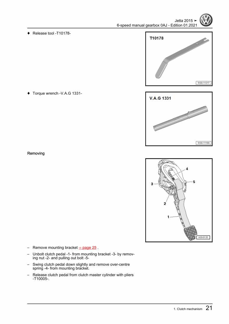 Examplepage for repair manual 6-speed manual gearbox 0AJ