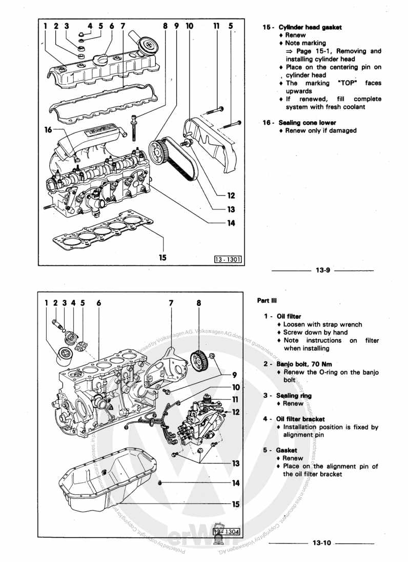 Examplepage for repair manual 5 Cyl. Diesel engine 074.Y / ACP