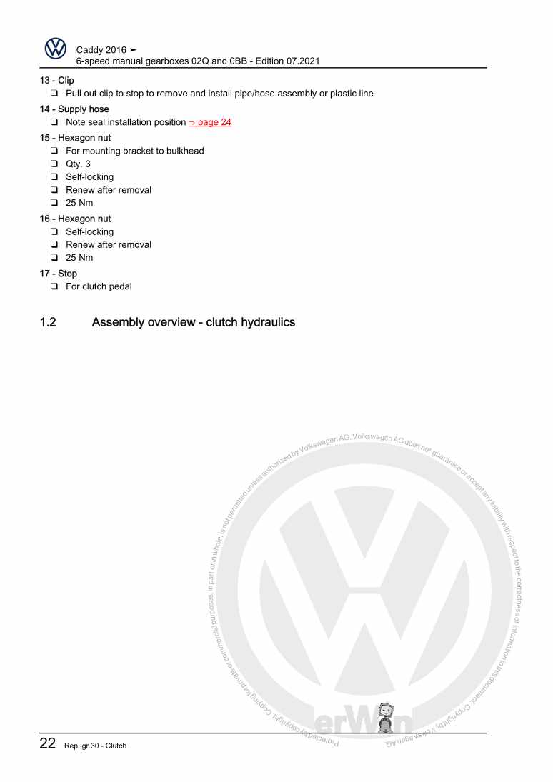 Examplepage for repair manual 3 6-speed manual gearboxes 02Q and 0BB