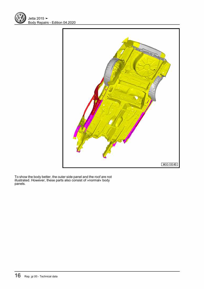 Examplepage for repair manual Body Repairs