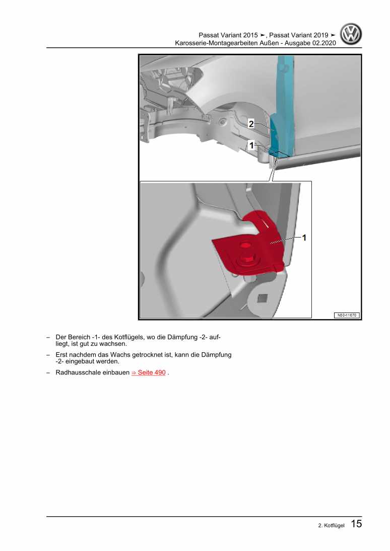 Beispielseite für Reparaturanleitung 3 Karosserie-Montagearbeiten Außen