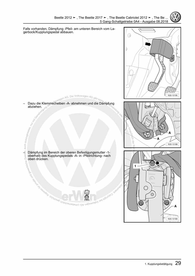 Beispielseite für Reparaturanleitung 2 5 Gang-Schaltgetriebe 0A4