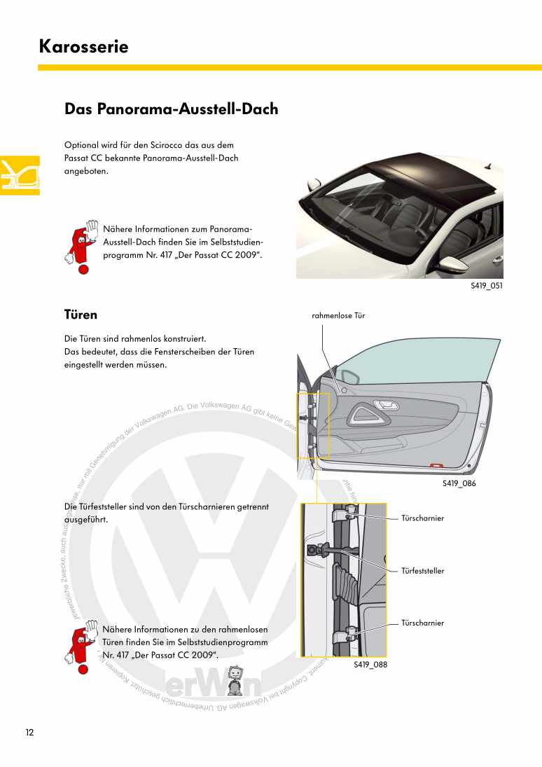 Examplepage for repair manual 2 Nr. 419: Der Scirocco 2009