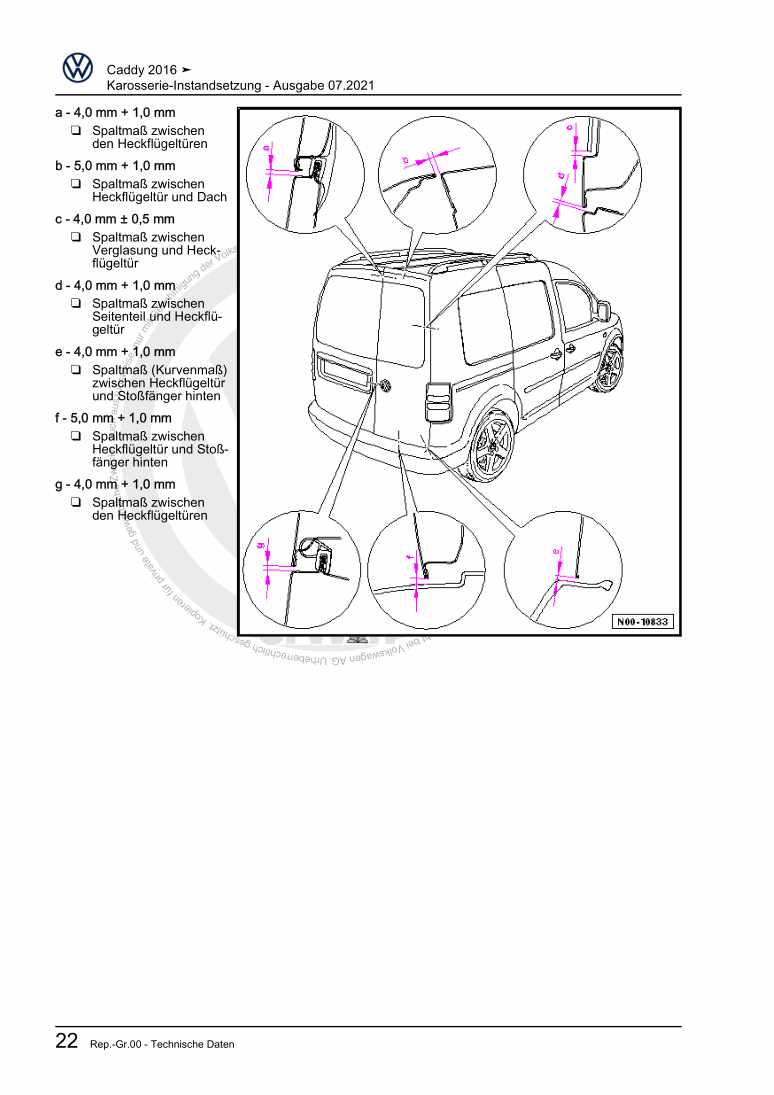 Examplepage for repair manual 3 Karosserie-Instandsetzung