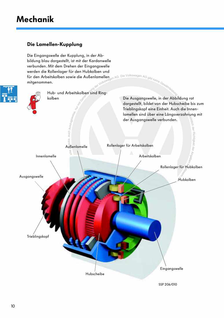 Beispielseite für Reparaturanleitung Nr. 206: Allradantrieb mit Haldex-Kupplung