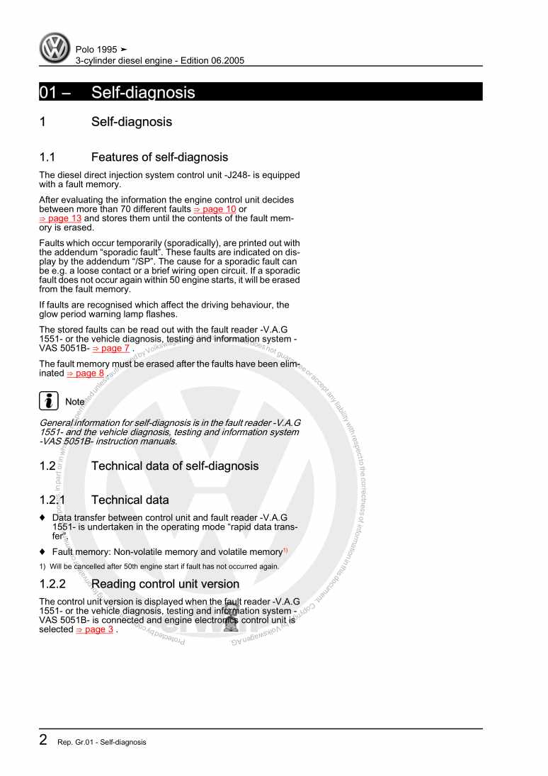 Beispielseite für Reparaturanleitung 2 3-cylinder diesel engine