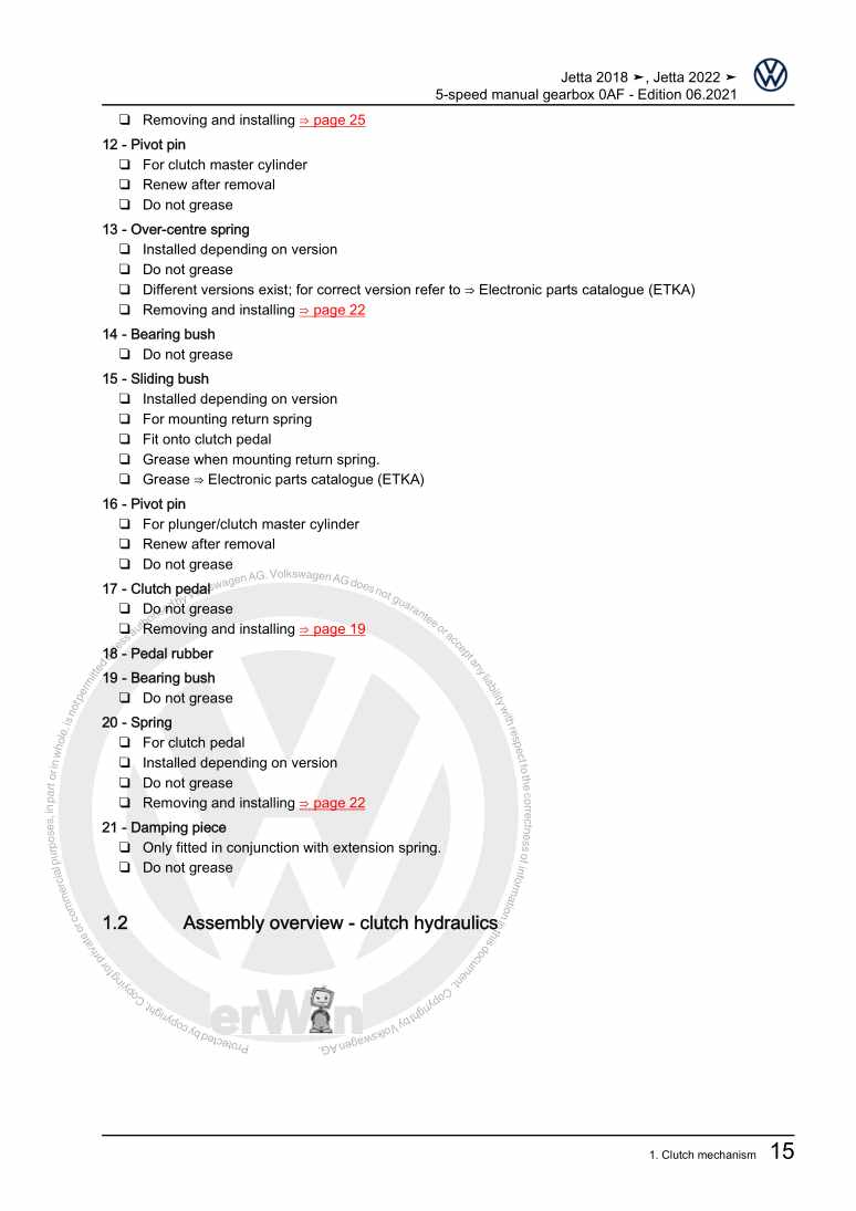 Examplepage for repair manual 3 5-speed manual gearbox 0AF