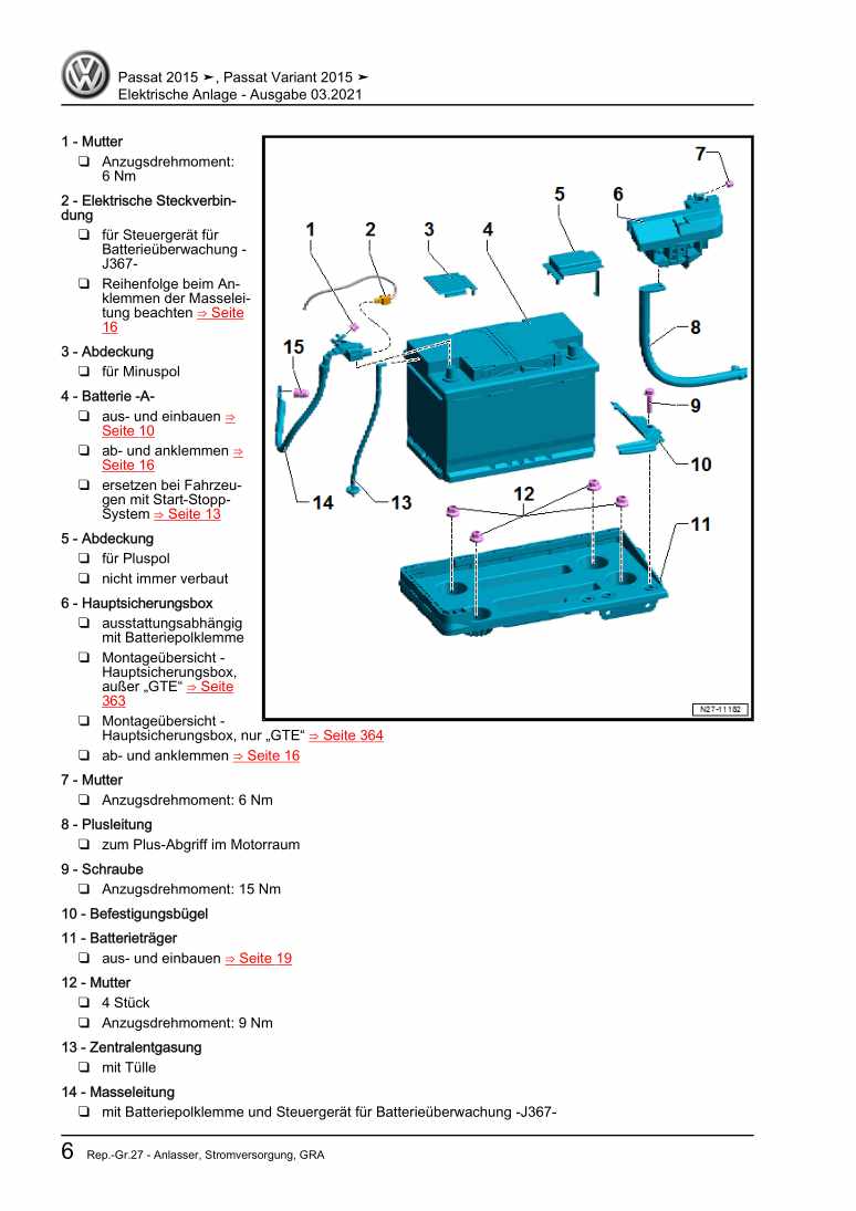 Examplepage for repair manual 2 Elektrische Anlage