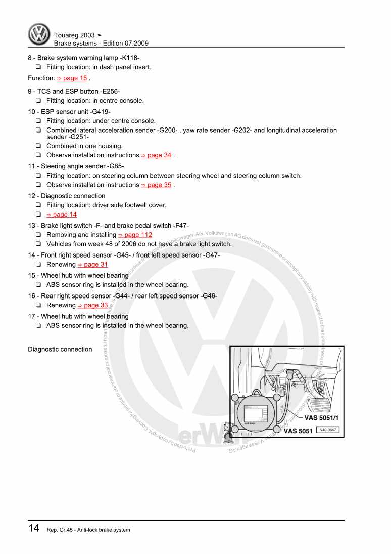 Beispielseite für Reparaturanleitung 2 Brake systems