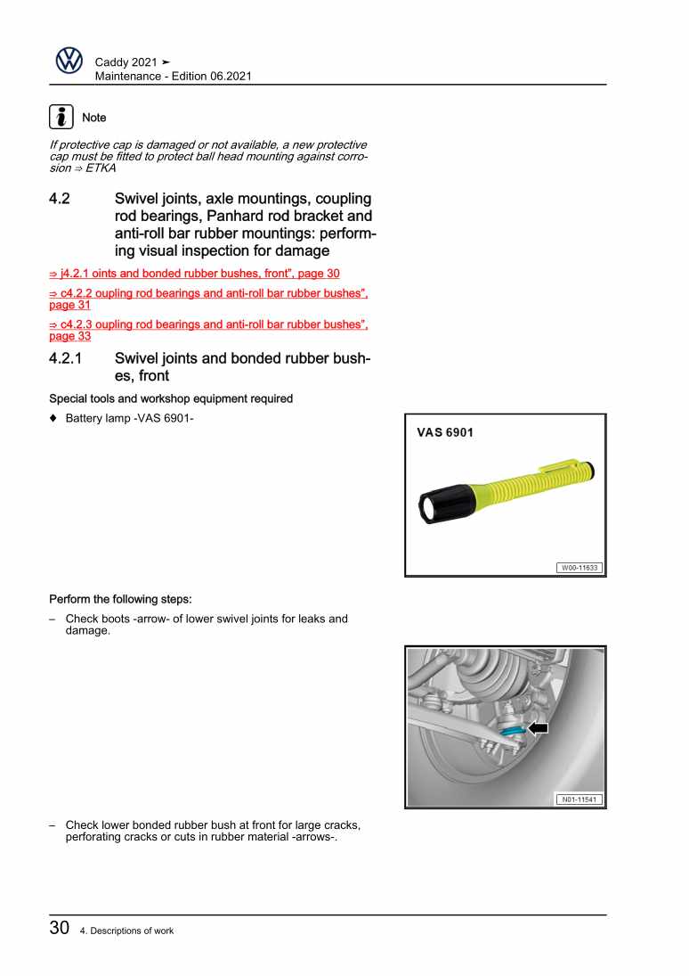 Examplepage for repair manual 2 Maintenance