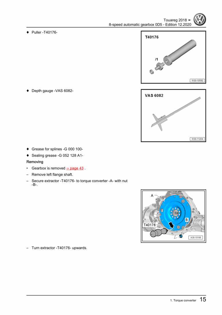 Examplepage for repair manual 2 8-speed automatic gearbox 0D5