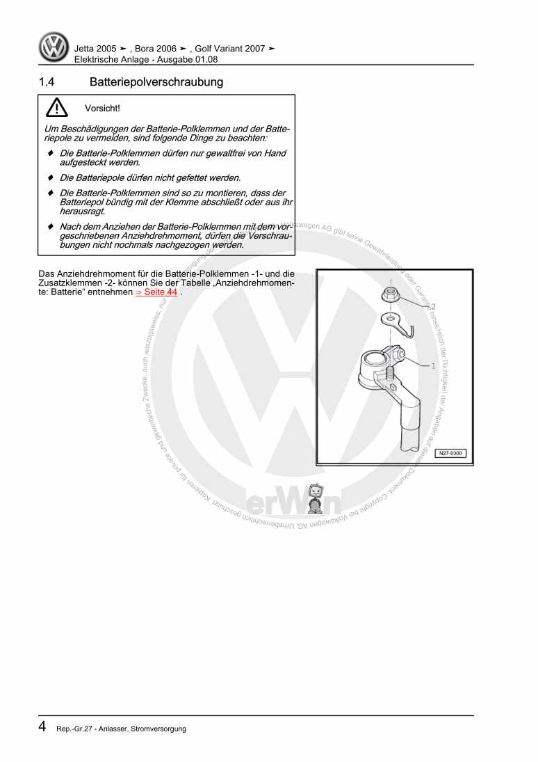 Beispielseite für Reparaturanleitung 2 Elektrische Anlage