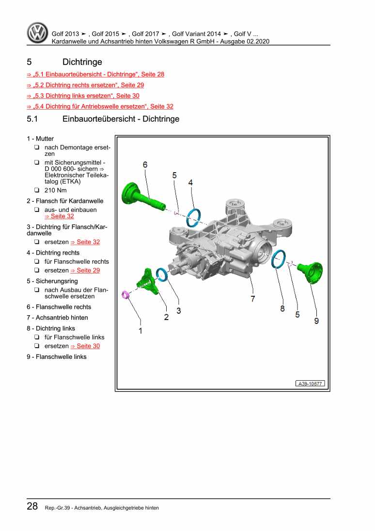 Examplepage for repair manual 3 Kardanwelle und Achsantrieb hinten Volkswagen R GmbH