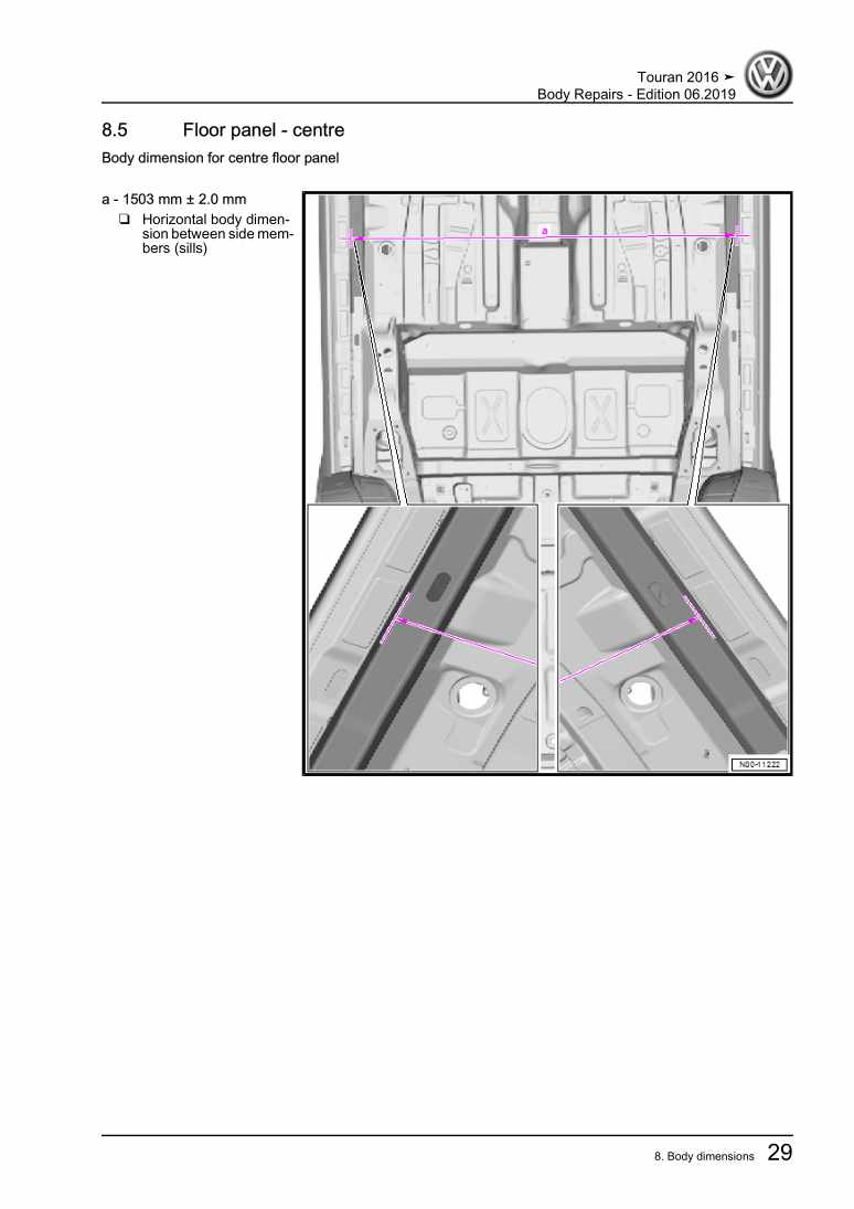 Examplepage for repair manual 2 Body Repairs