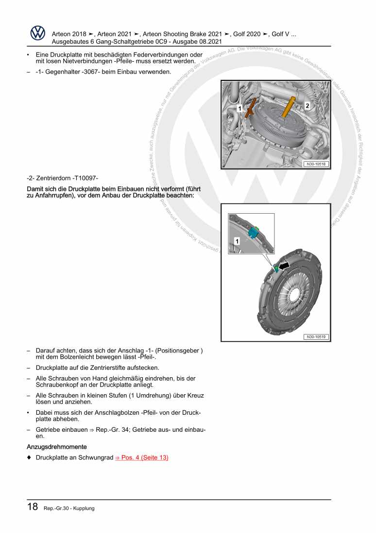 Examplepage for repair manual 2 Ausgebautes 6 Gang-Schaltgetriebe 0C9