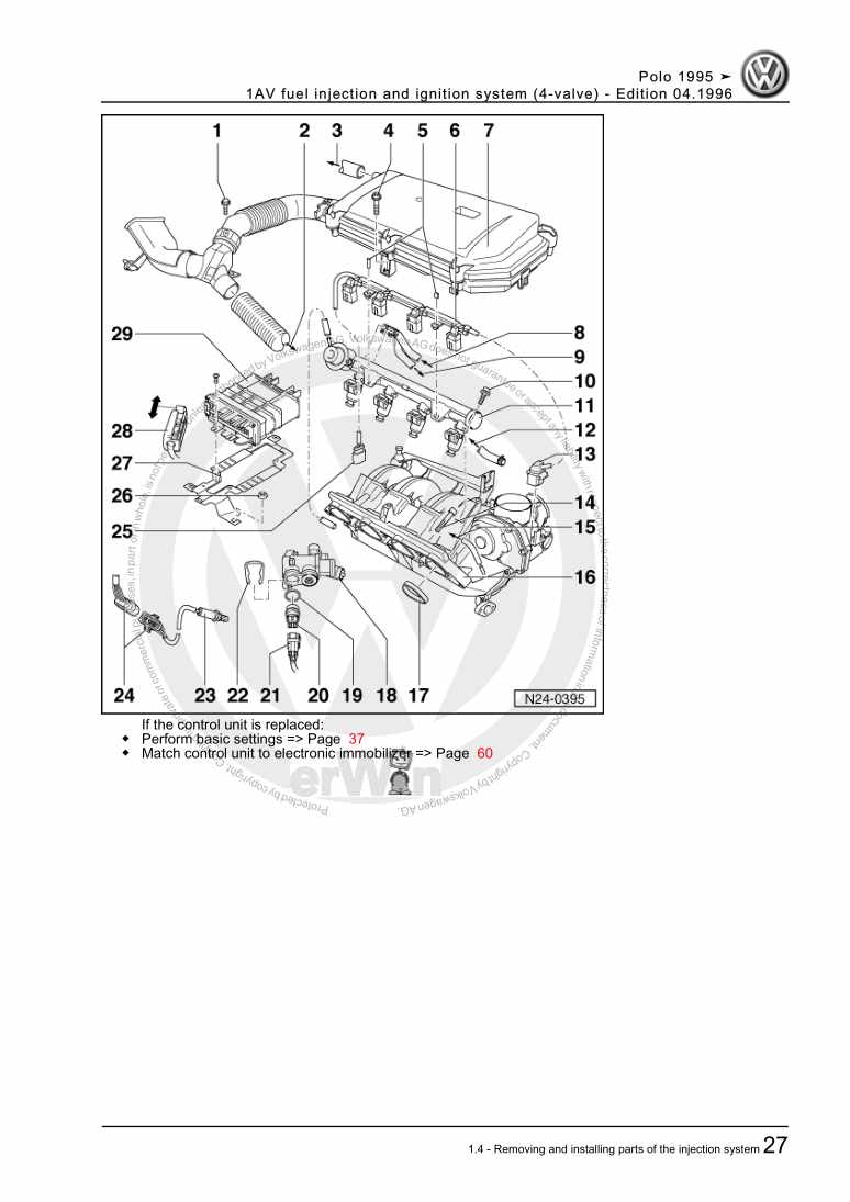 Examplepage for repair manual 2 1AV fuel injection and ignition system (4-valve)