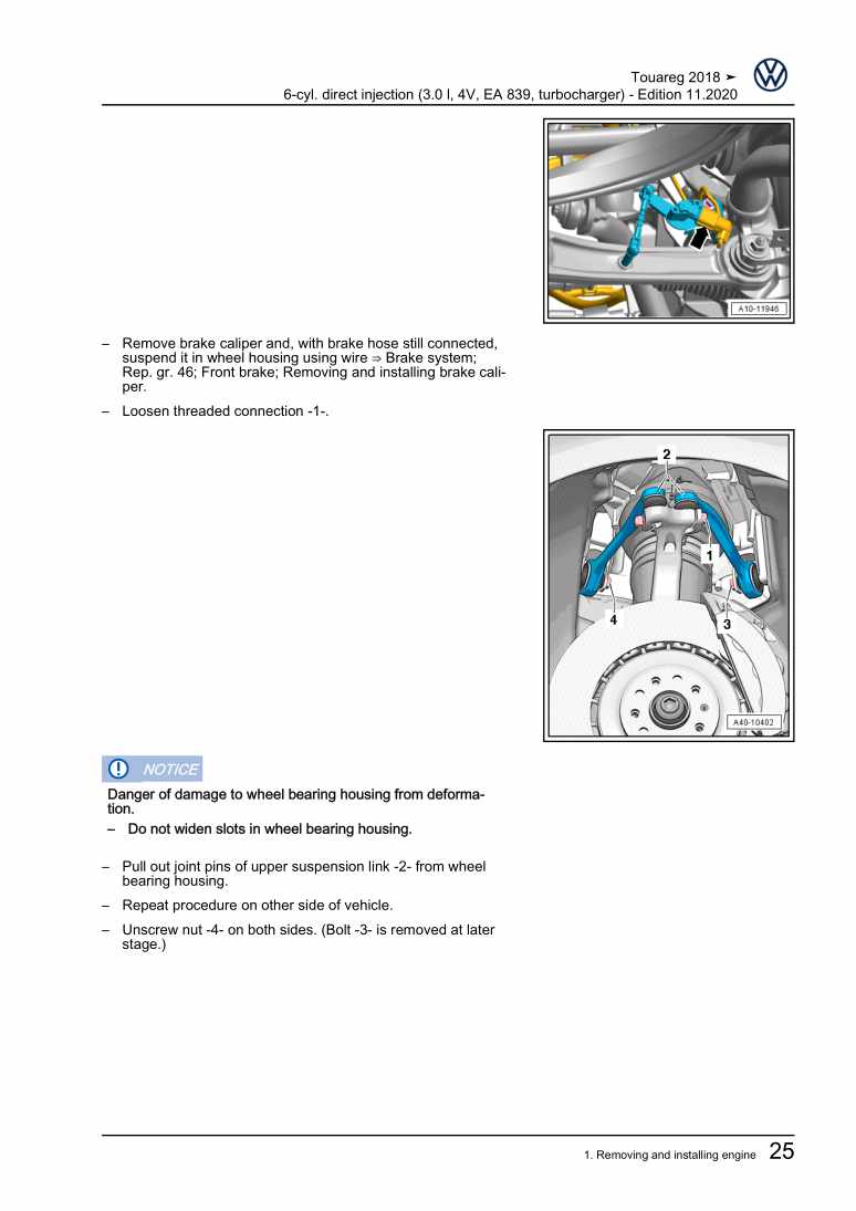 Examplepage for repair manual 3 6-cyl. direct injection (3.0 l, 4V, EA 839, turbocharger)