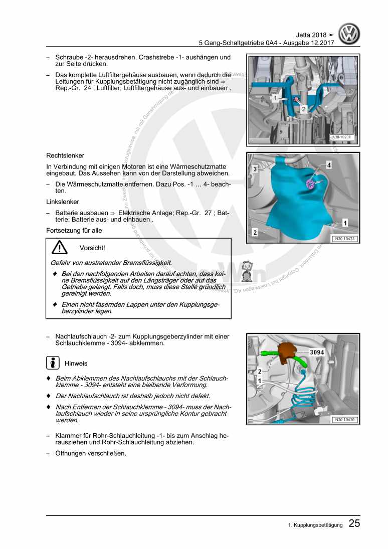 Beispielseite für Reparaturanleitung 3 5 Gang-Schaltgetriebe 0A4
