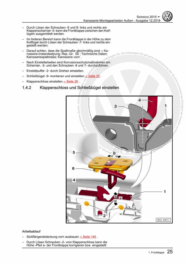 Beispielseite für Reparaturanleitung 3 Karosserie-Montagearbeiten Außen