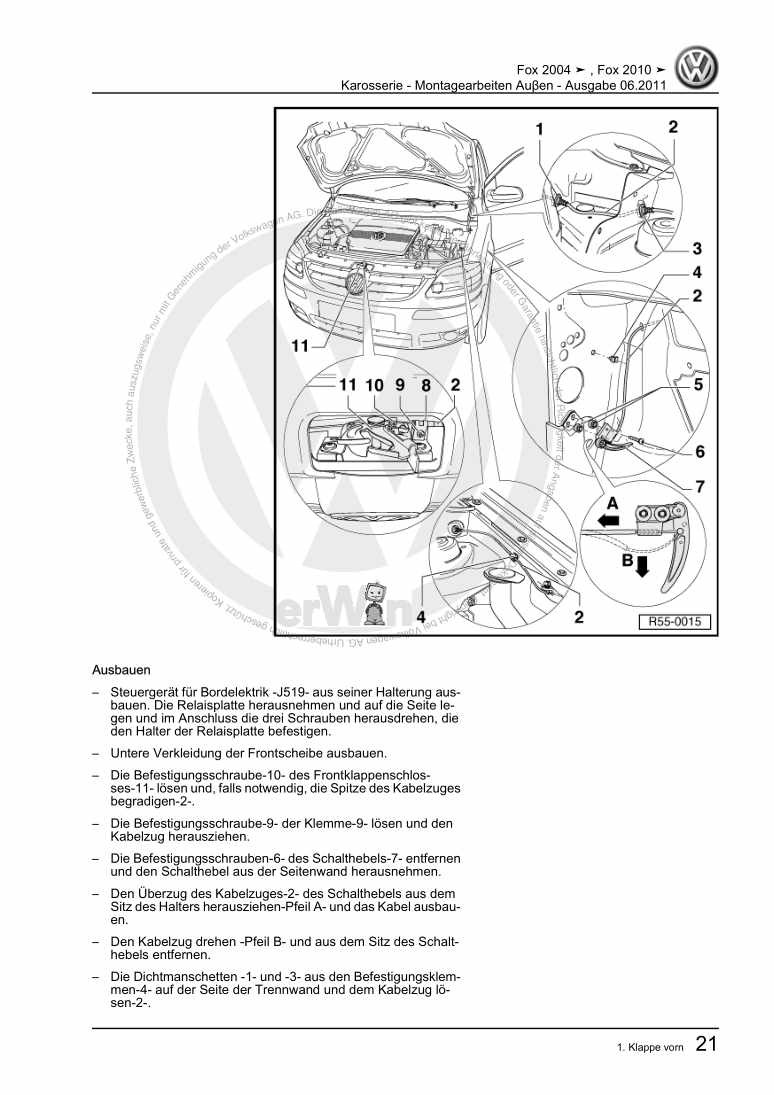 Beispielseite für Reparaturanleitung 2 Karosserie - Montagearbeiten Auβen