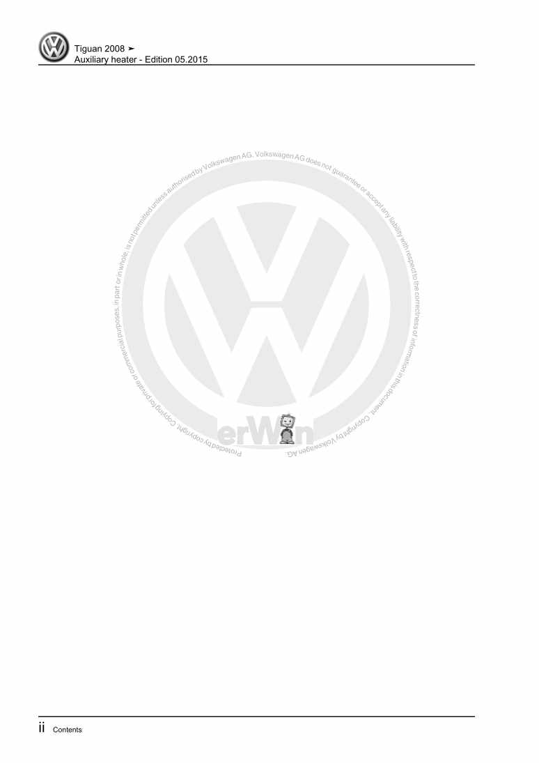 Examplepage for repair manual 3 Auxiliary heater