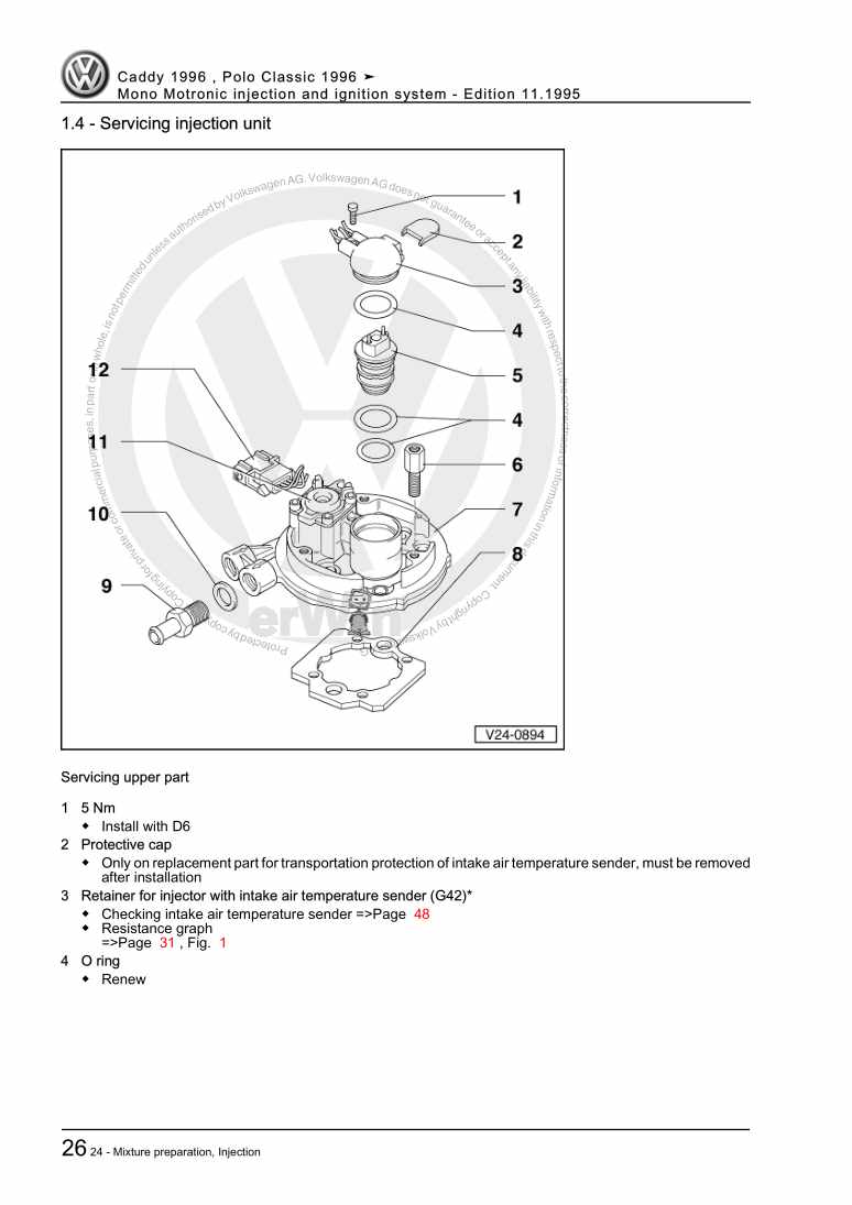 Examplepage for repair manual 3 Mono Motronic injection and ignition system