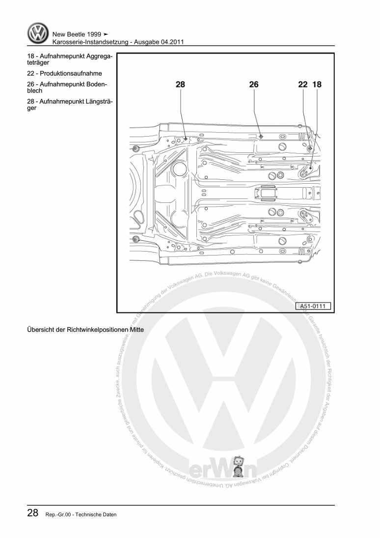 Examplepage for repair manual 3 Karosserie-Instandsetzung