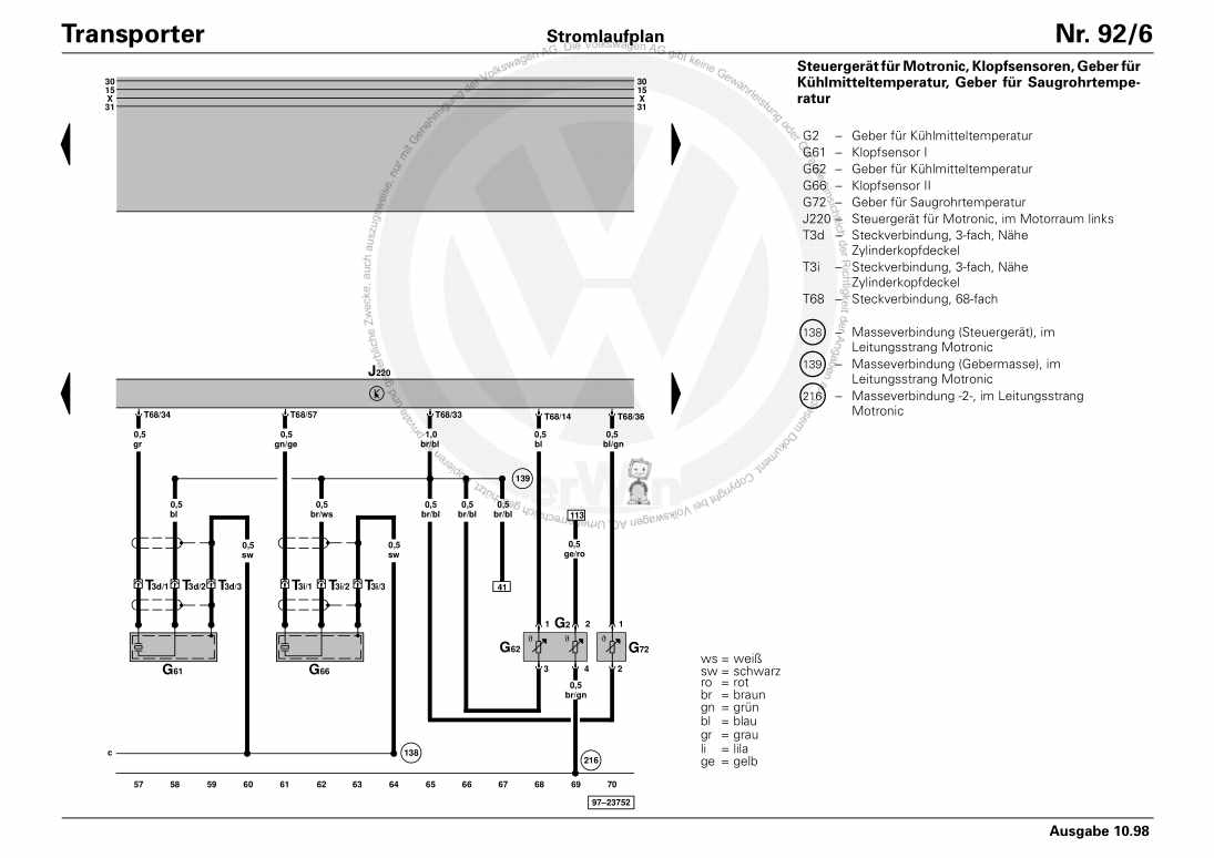 Examplepage for repair manual 3 Stromlaufpläne, Fehlersuche Elektrik, Einbauorte 09.90