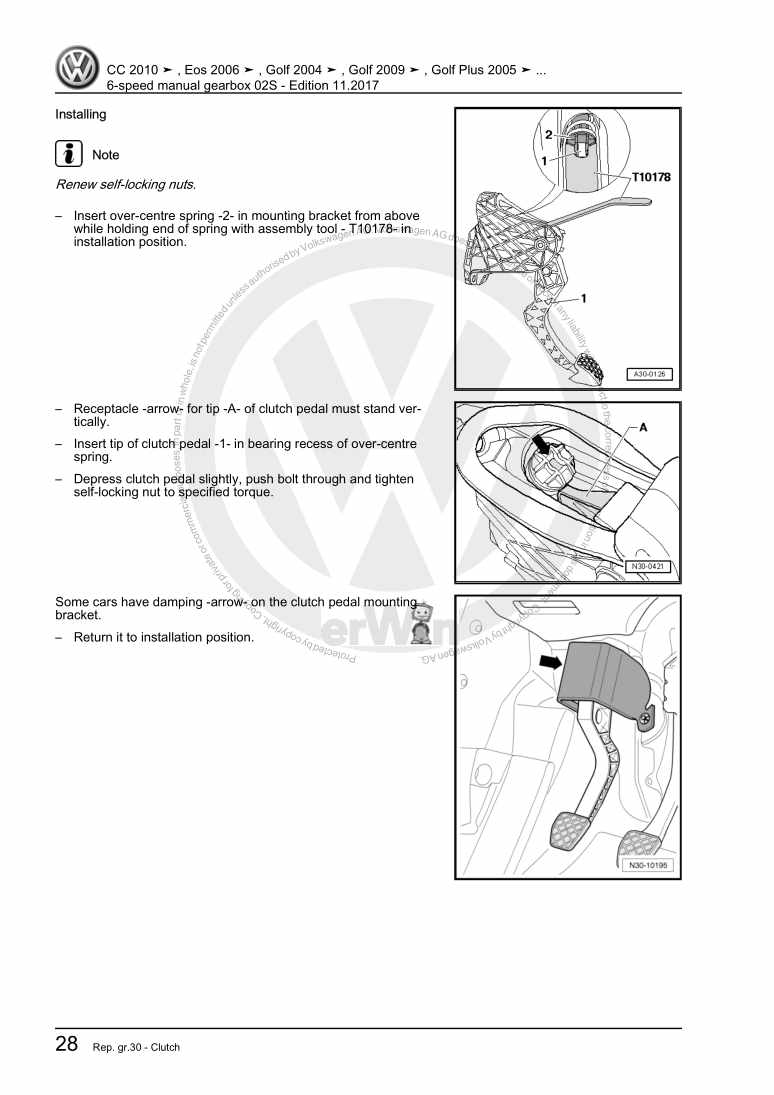 Examplepage for repair manual 2 6-speed manual gearbox 02S