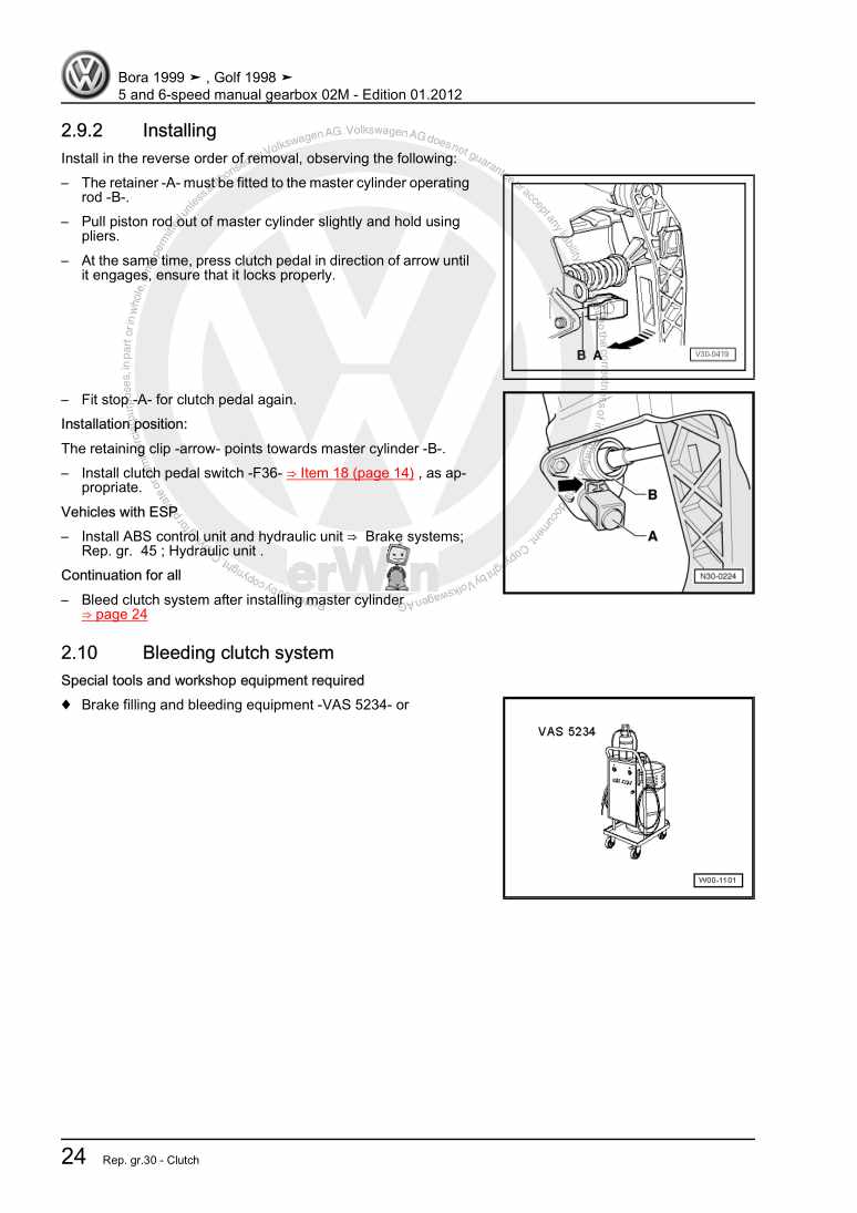 Examplepage for repair manual 3 5 and 6-speed manual gearbox 02M