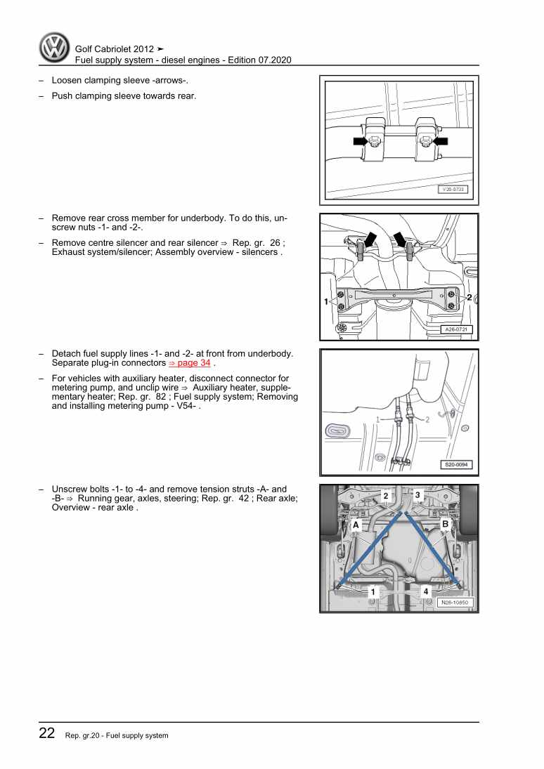 Examplepage for repair manual 3 Fuel supply system - diesel engines