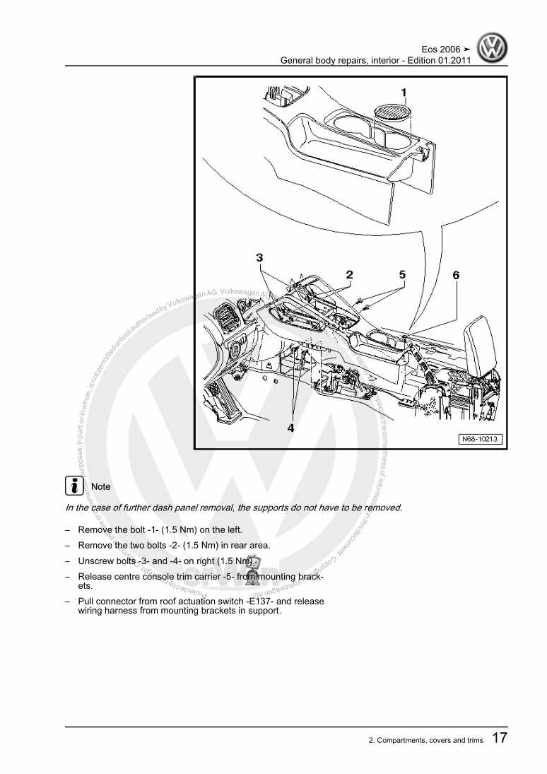 Examplepage for repair manual General body repairs, interior