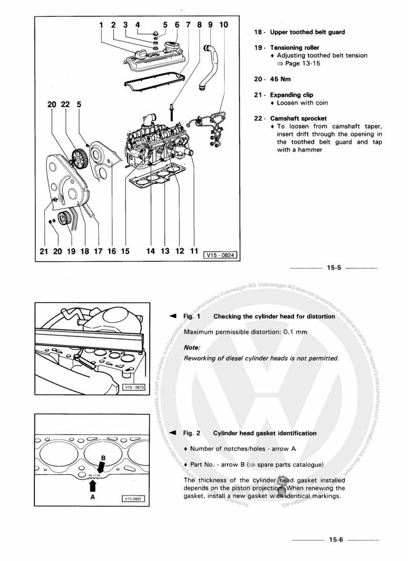 Examplepage for repair manual 3 4-Cyl. Diesel engine (1,9l engine) 028.B / ADE / ADG