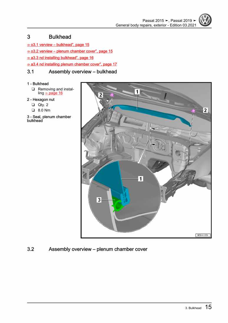 Examplepage for repair manual 3 General body repairs, exterior