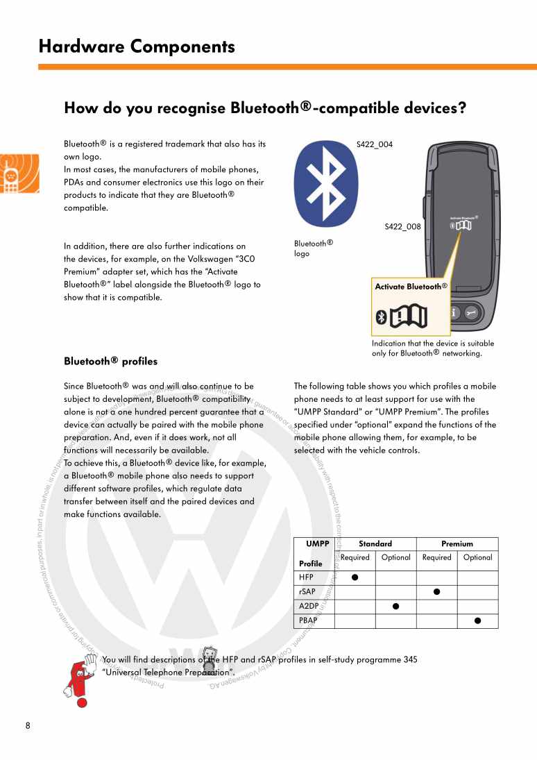 Examplepage for repair manual 2 Nr. 422: Mobile Phone with Bluetooth