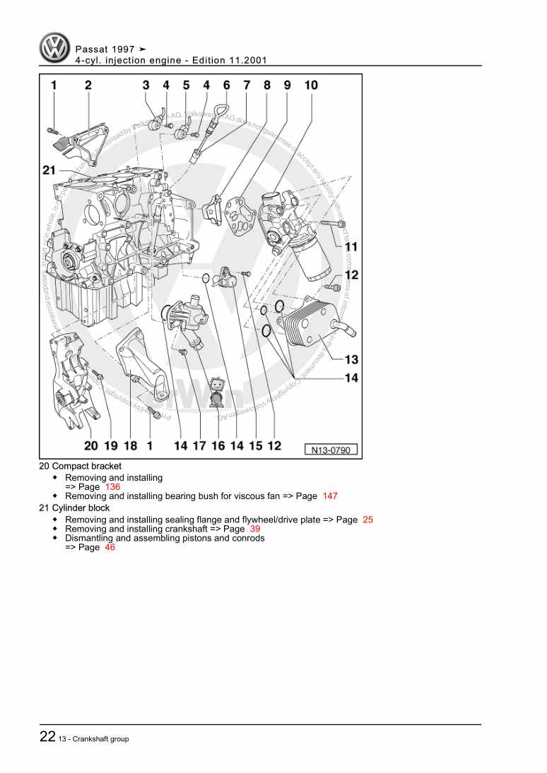 Beispielseite für Reparaturanleitung 2 4-cyl. injection engine