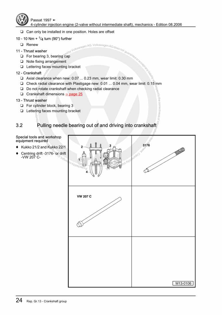 Examplepage for repair manual 2 4-cylinder injection engine (2-valve without intermediate shaft), mechanics