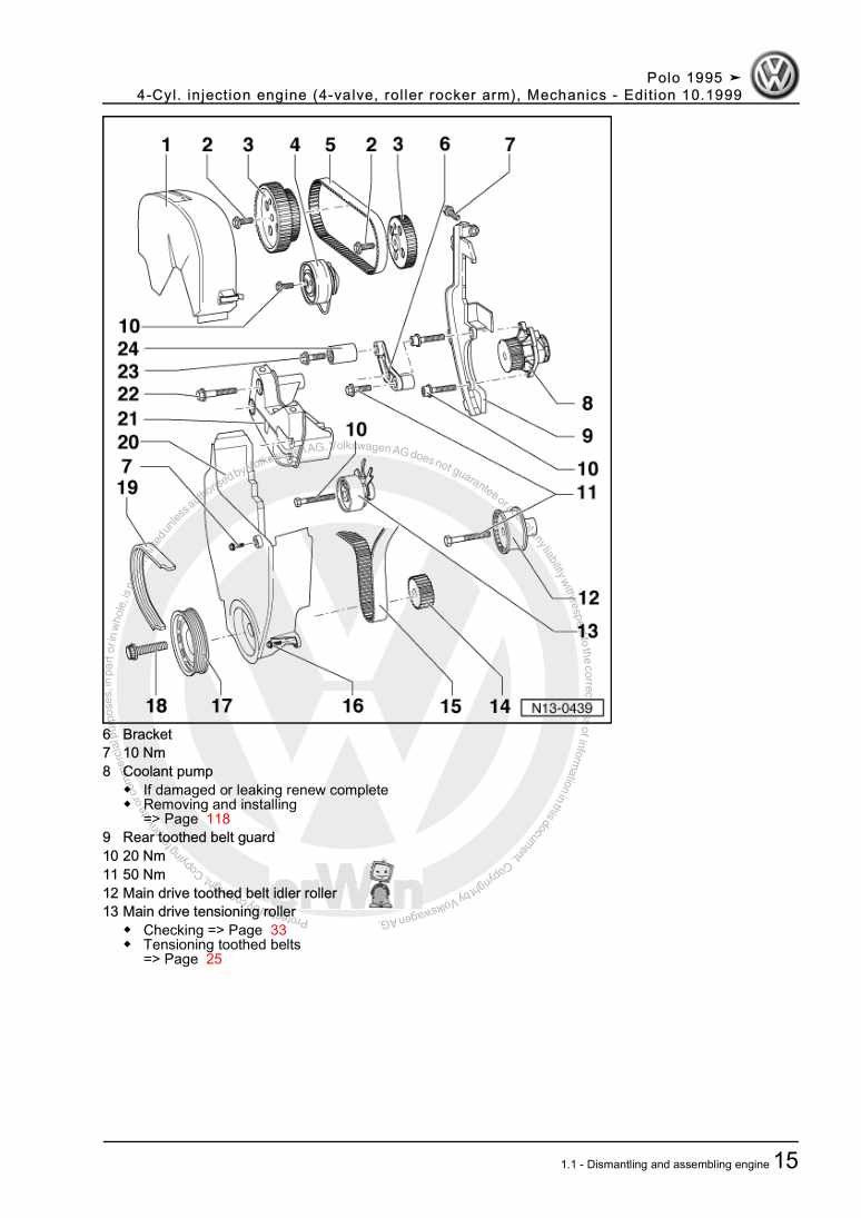 Beispielseite für Reparaturanleitung 2 4-Cyl. injection engine (4-valve, roller rocker arm), Mechanics