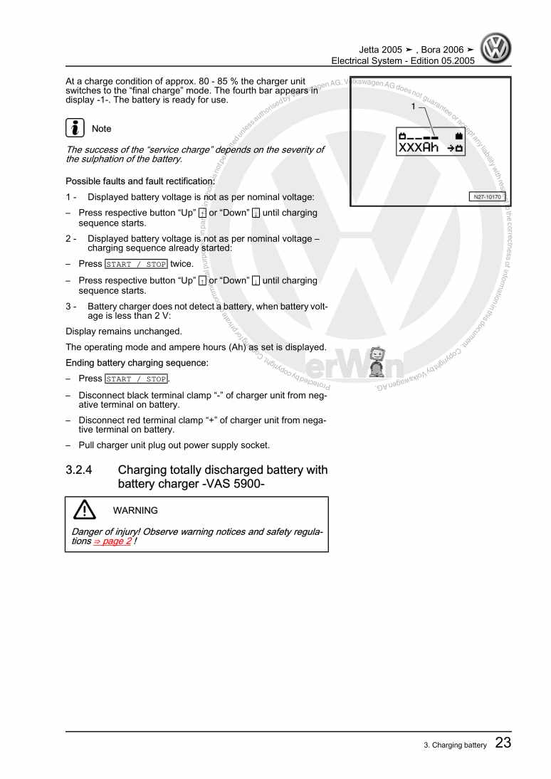 Examplepage for repair manual Electrical System