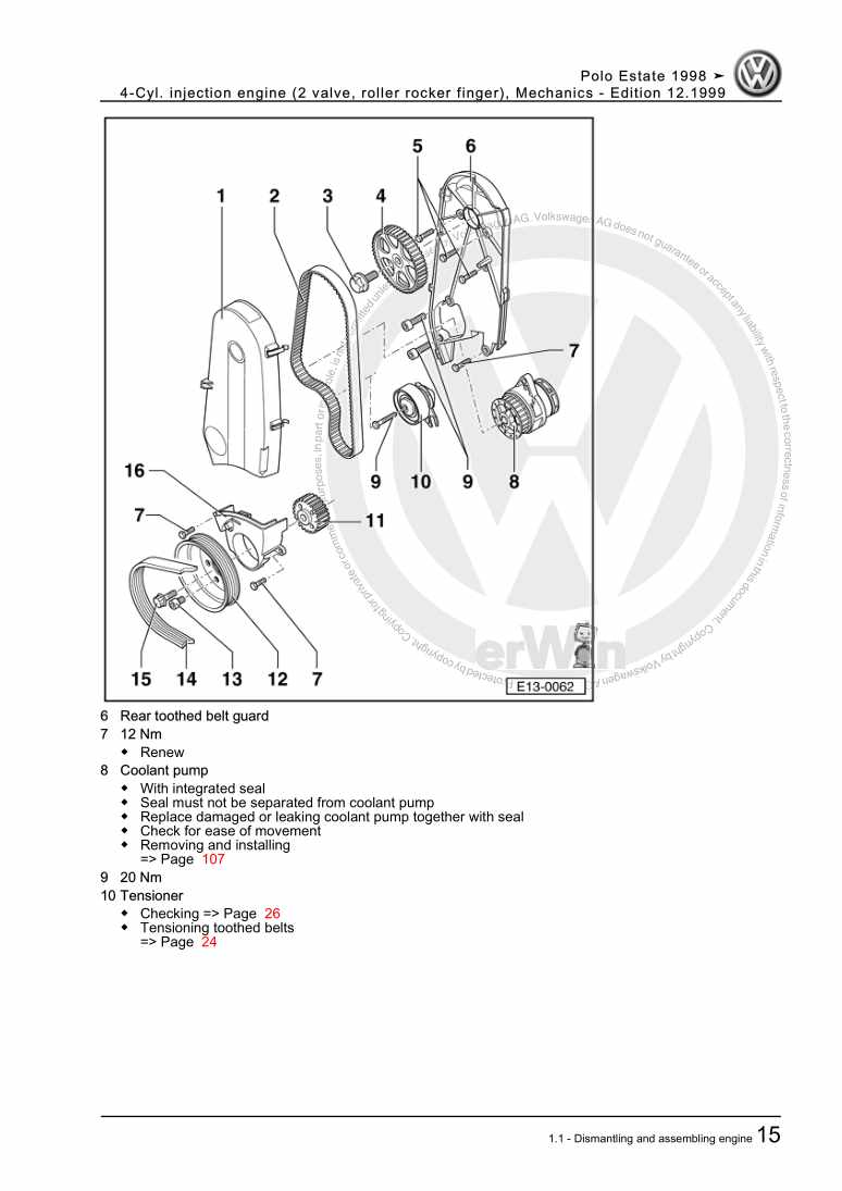 Examplepage for repair manual 4-Cyl. injection engine (2 valve, roller rocker finger), Mechanics