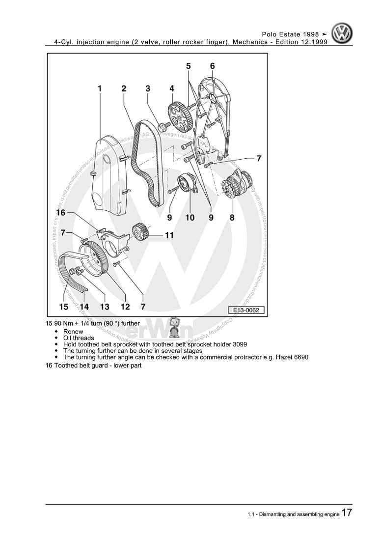 Beispielseite für Reparaturanleitung 3 4-Cyl. injection engine (2 valve, roller rocker finger), Mechanics