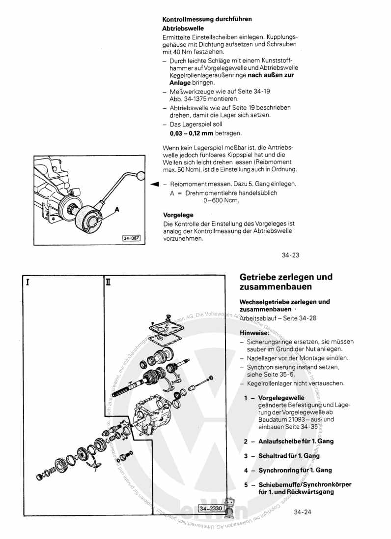 Beispielseite für Reparaturanleitung 2 5-Gang-Schaltgetriebe 008/I und Achsantrieb