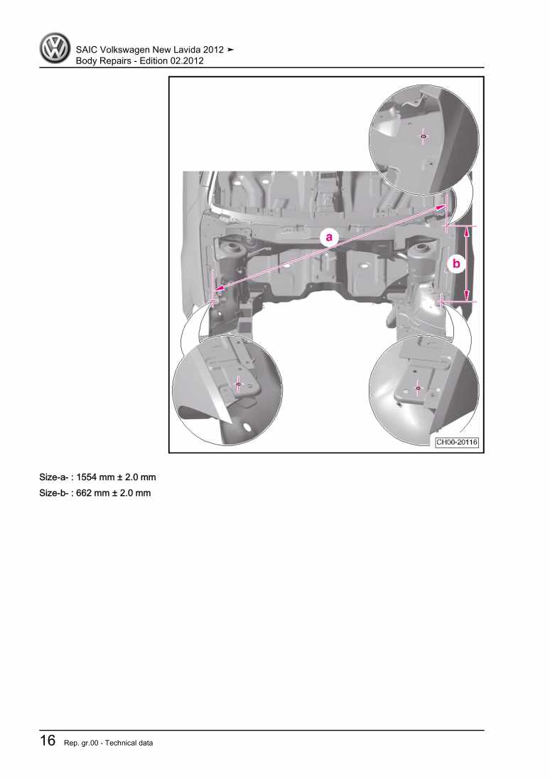Examplepage for repair manual 3 Body Repairs