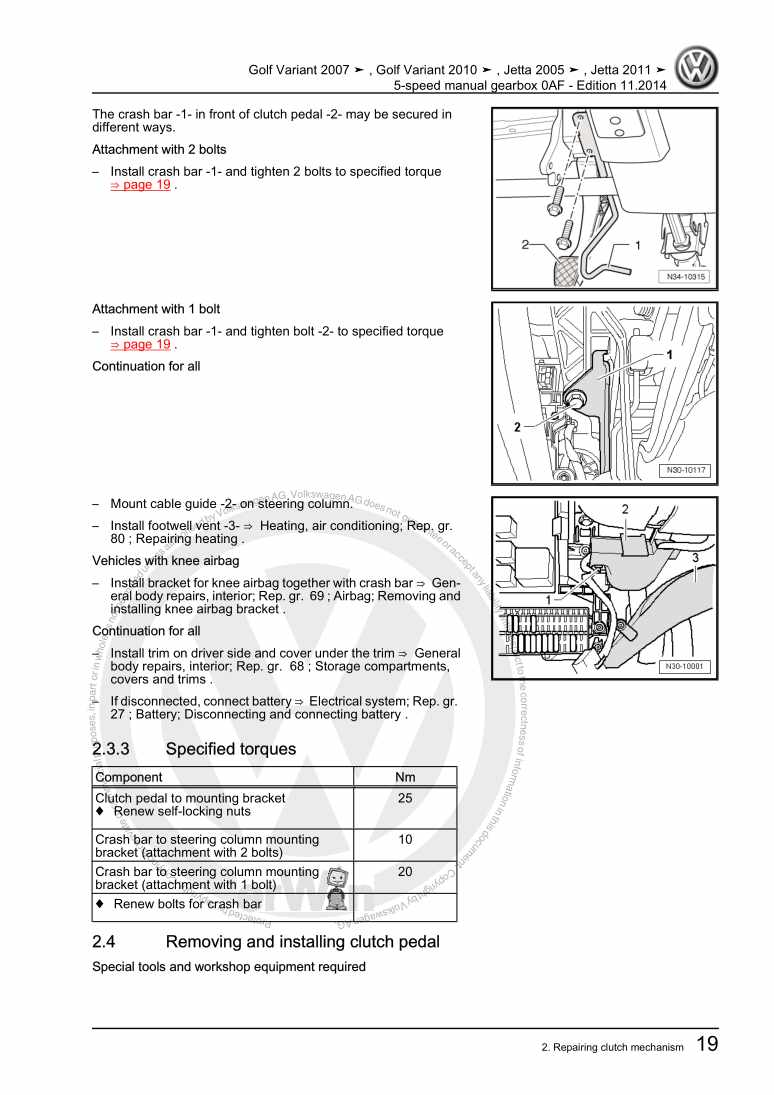 Examplepage for repair manual 2 5-speed manual gearbox 0AF